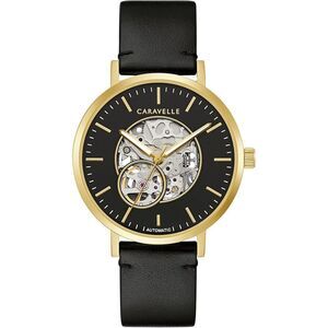 Caravelle by Bulova Leather Automatic Mens Watch